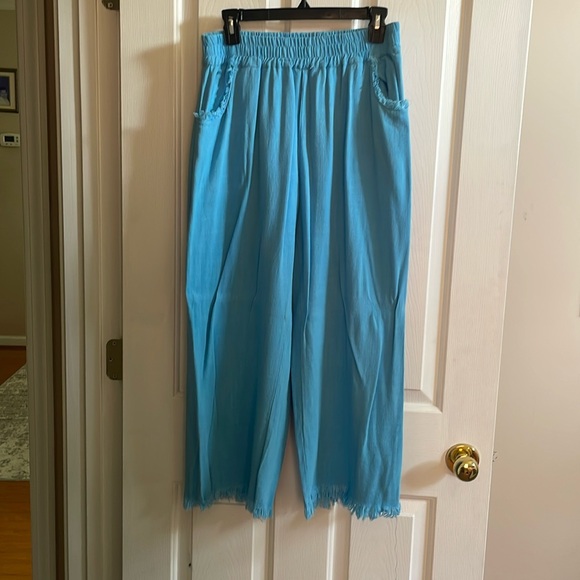 Umgee Pants - ☀️ Umgee Blue linen blend pants